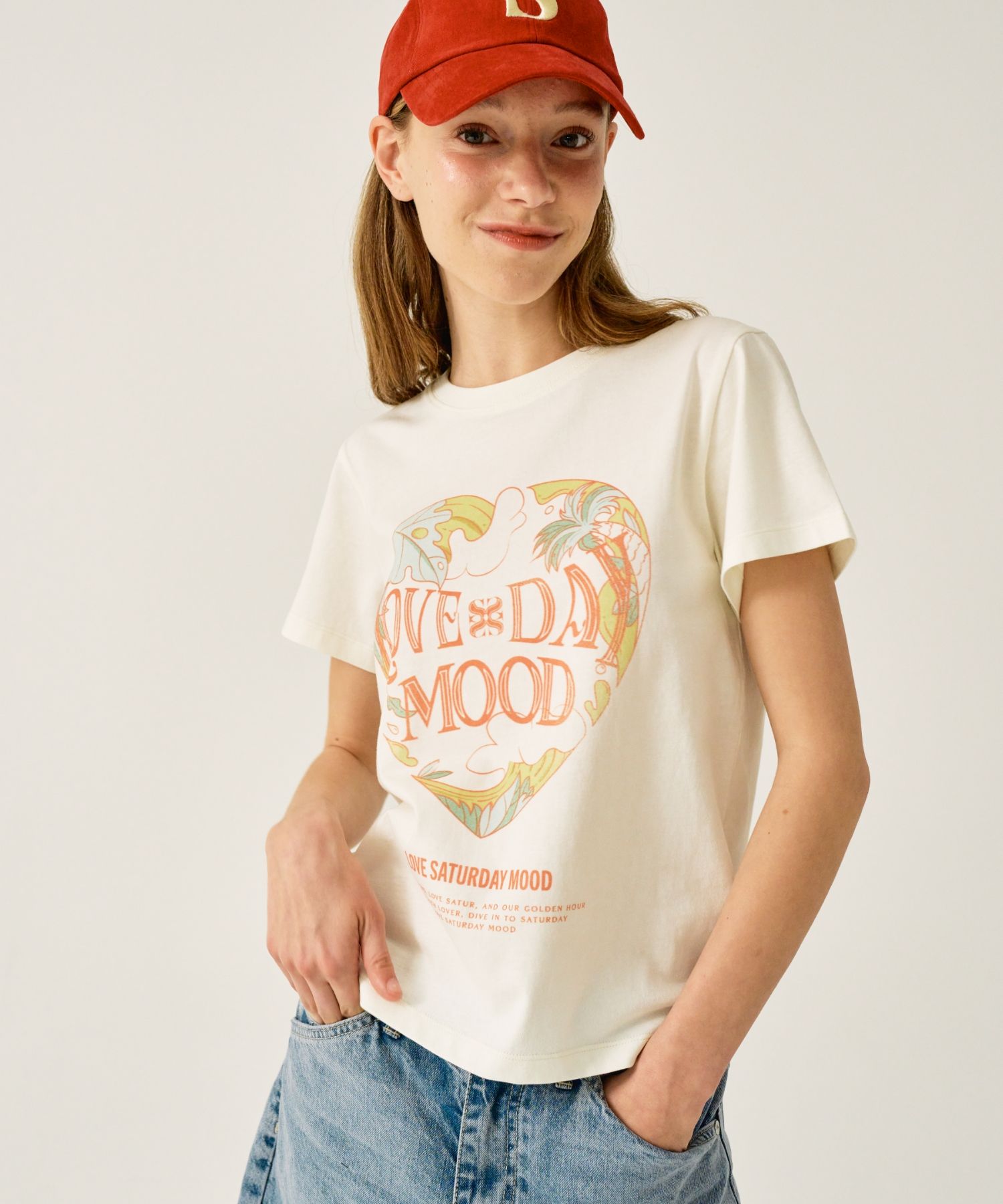 ★送料・関税込★SATUR★Love Day Mood Ocean Graphic T-Shirt★ MUSINSA | SATUR Love Day Mood Ocean Graphic Short Sleeve T