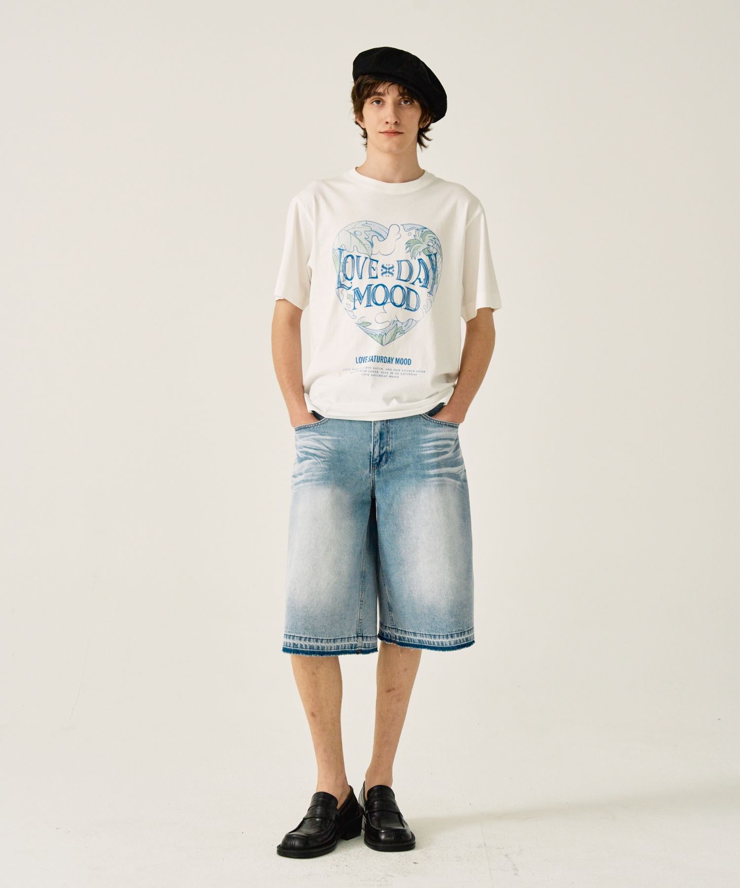 ★SATUR★Love Day Mood Ocean Graphic T-Shirt WHITE★ MUSINSA | SATUR Love Day Mood Ocean Graphic Short Sleeve T