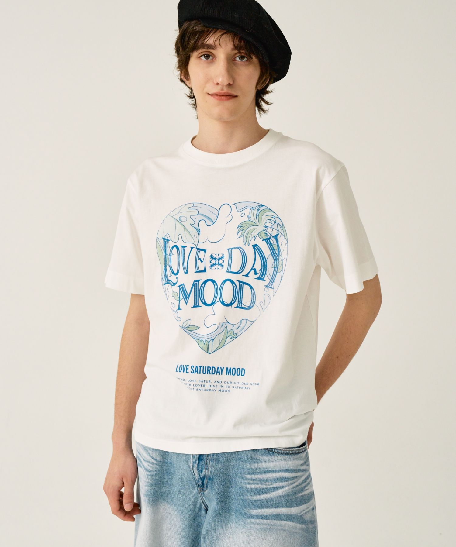 ★送料・関税込★SATUR★Love Day Mood Ocean Graphic T-Shirt★ MUSINSA | SATUR Love Day Mood Ocean Graphic Short Sleeve T