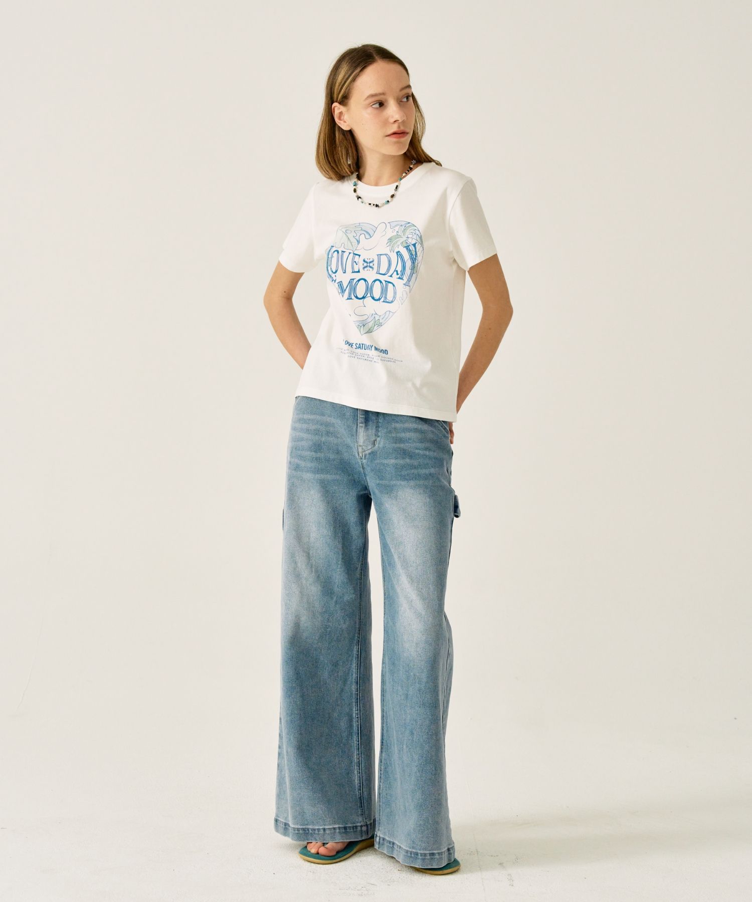 MUSINSA | SATUR Love Day Mood Ocean Graphic Short-sleeved T