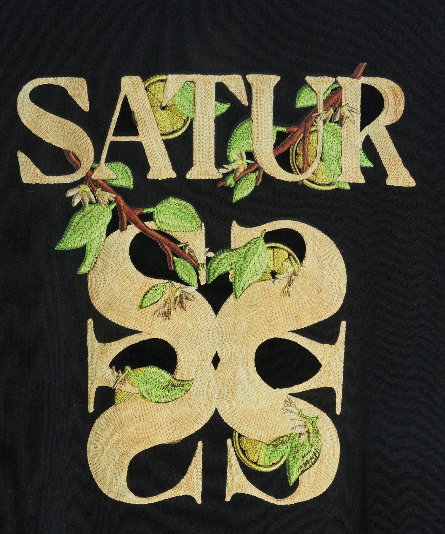 MUSINSA公式 | SATUR Apero Leaf Graphic Short Sleeve T-Shirt