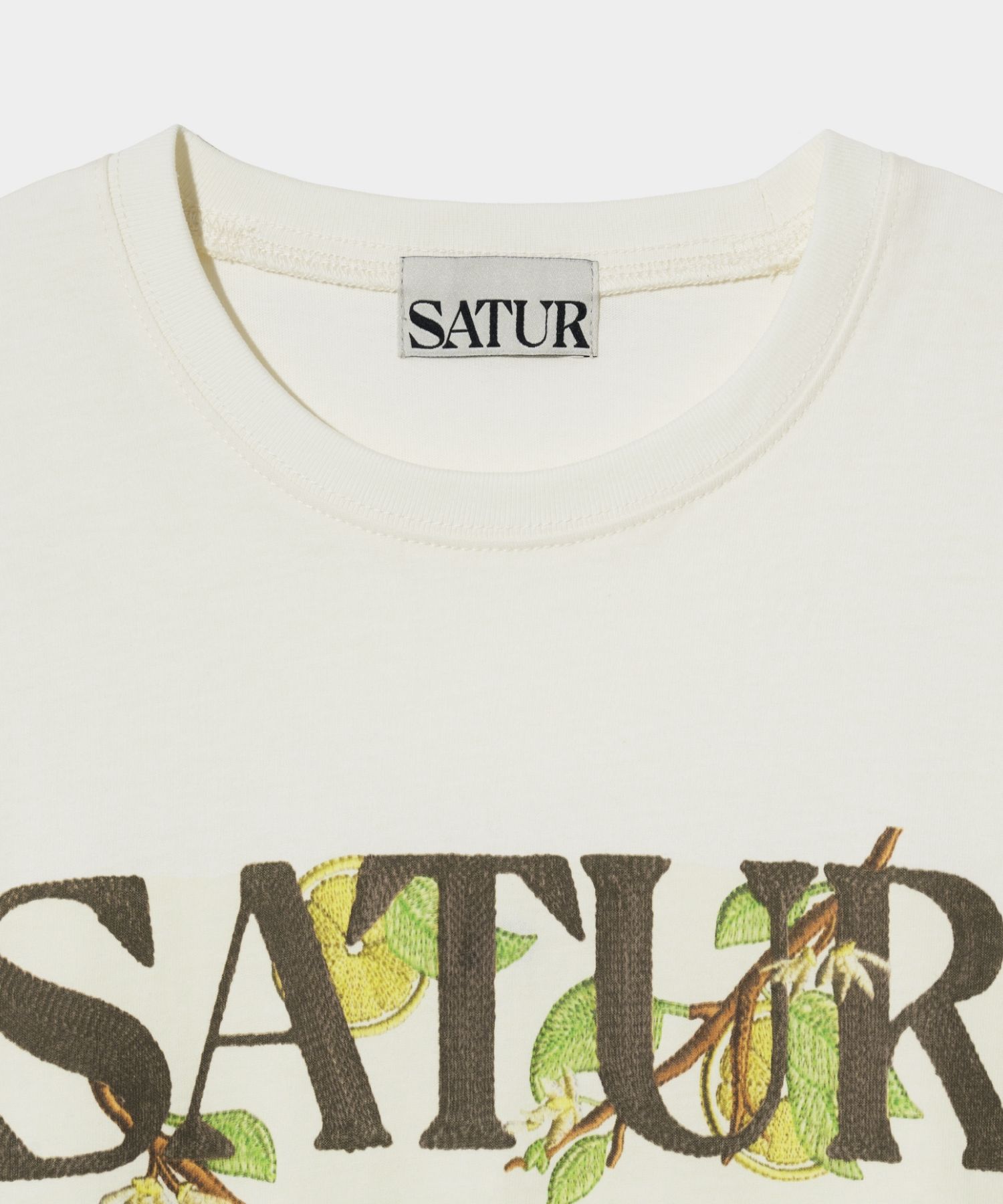 Tシャツ・カットソー SATUR Apero Leaf Graphic Short Sleeve T-Shirt Resort Ivory MUSINSA | SATUR Apero Leaf Graphic Short Sleeve T-shirt