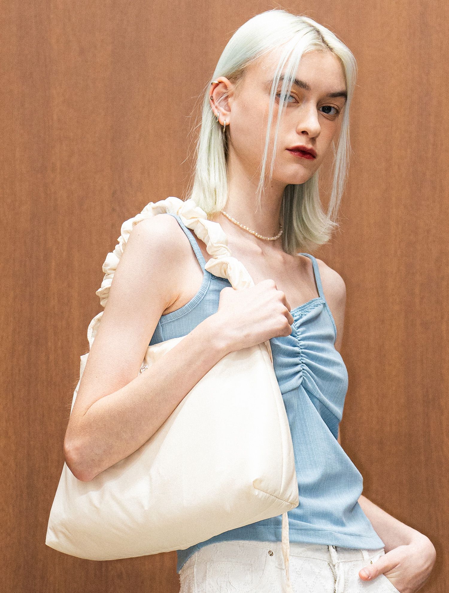 MUSINSA公式 | GENERAL IDEA GNRL Shirring Handle Padding Bag