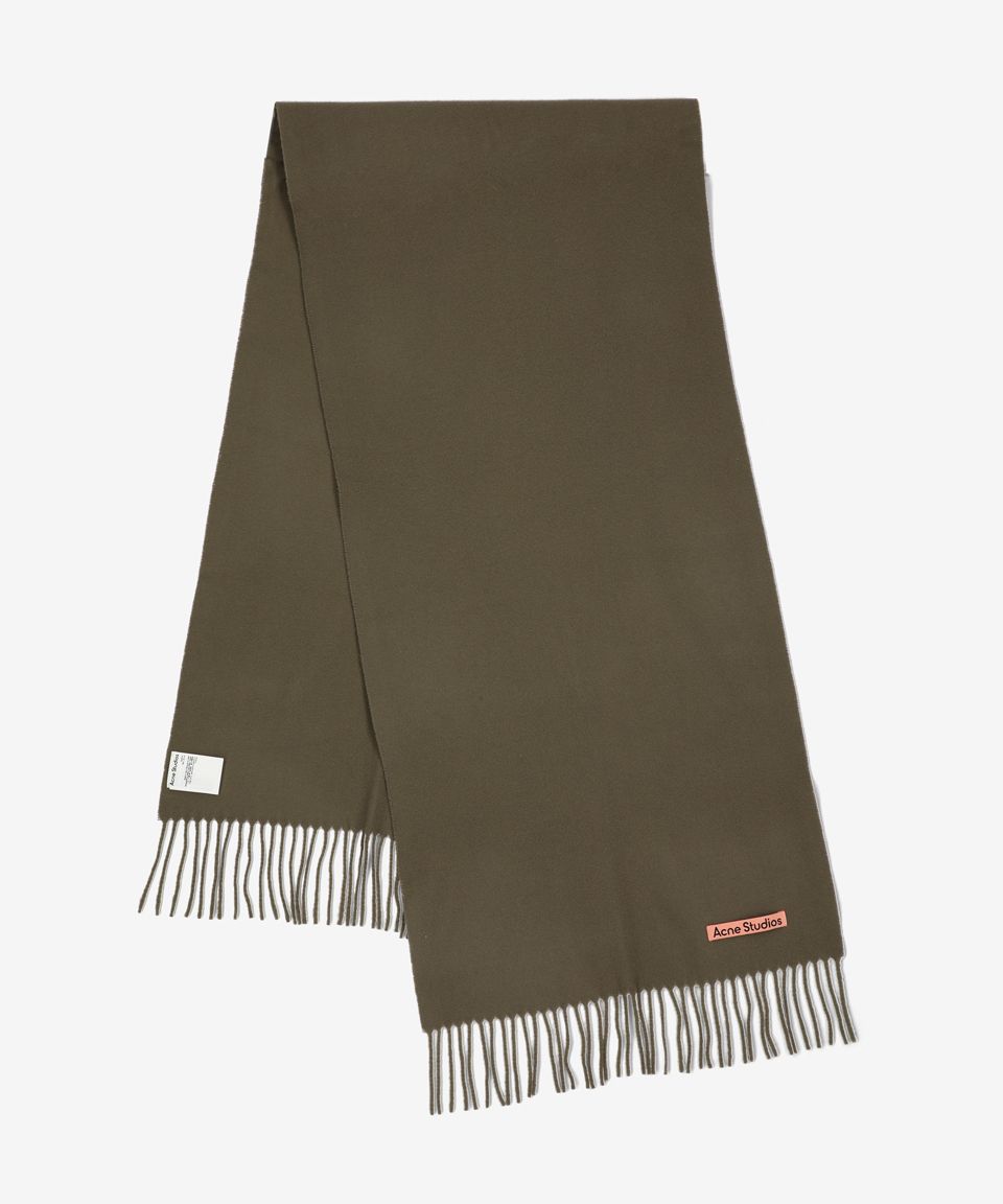 MUSINSA公式 | ACNE STUDIOS フリンジウールマフラー - カーキグリーン