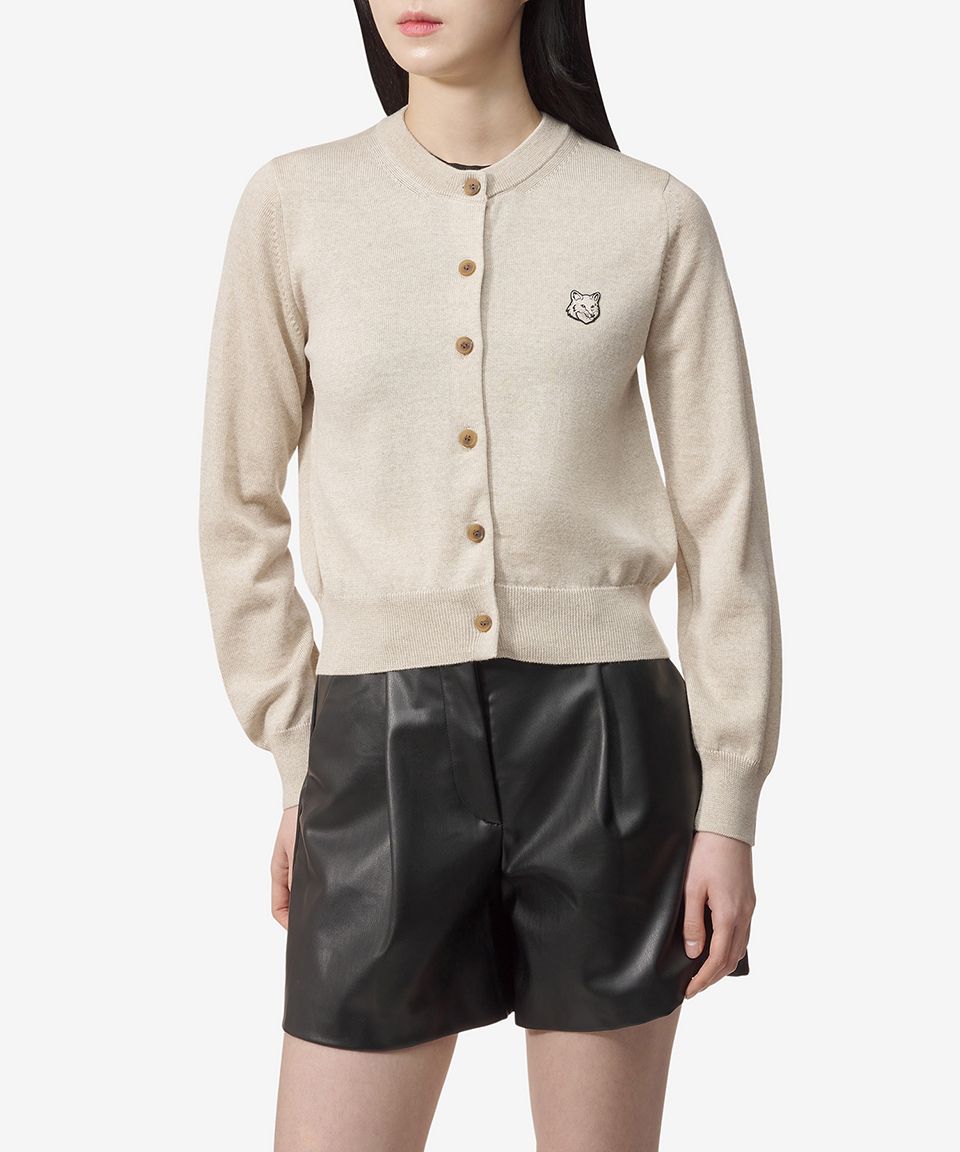 MUSINSA | MAISON KITSUNE Bold Fox Head Patch Regular Cardigan