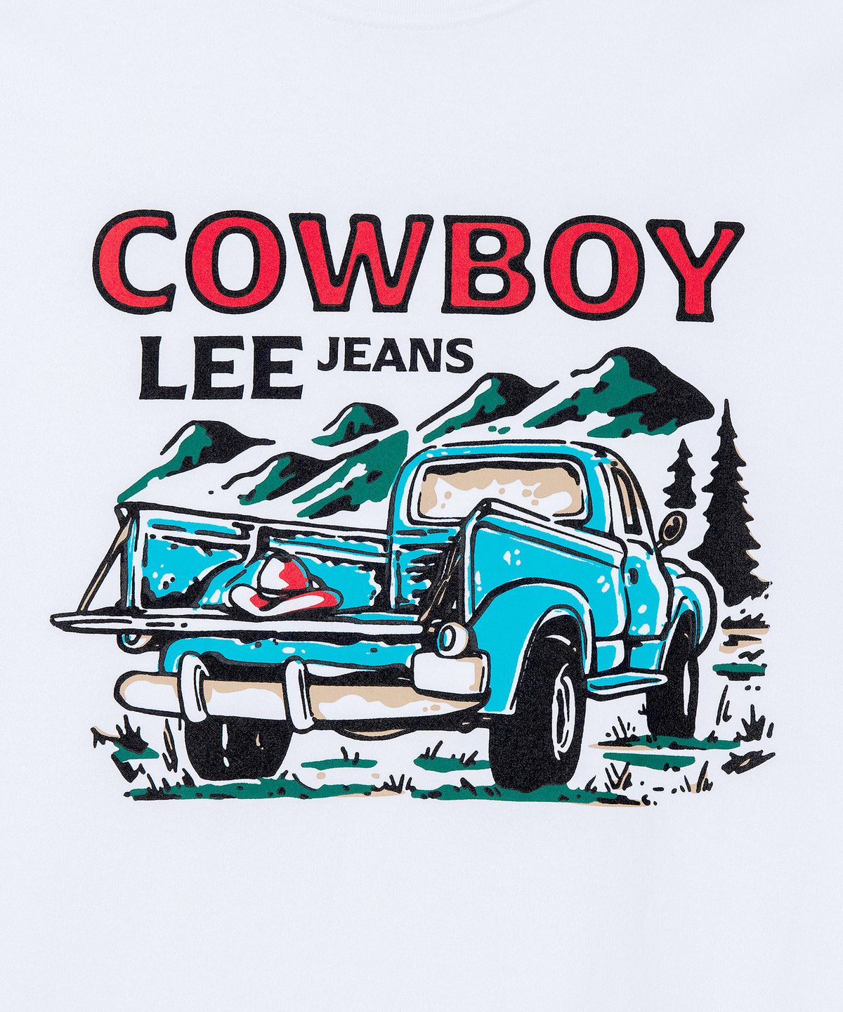 리(LEE) 카우보이 리 그래픽 티셔츠 화이트