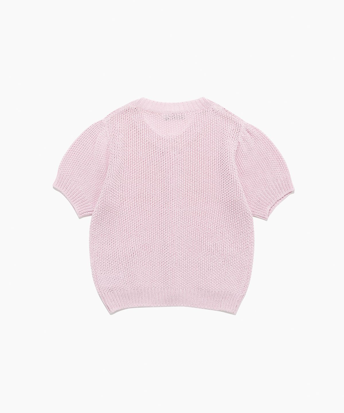 튜드먼트(TTUDEMENT) HALF SLEEVE CABLE CARDIGAN PINK