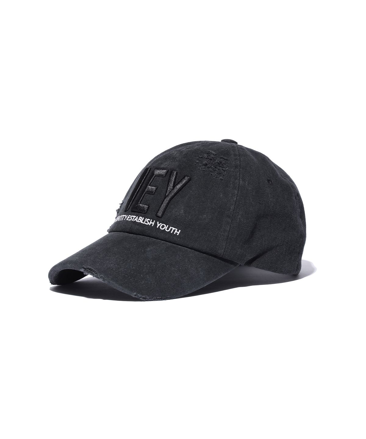 이에이(IEY) GRAN LOGO VINTAGE BALL CAP Black