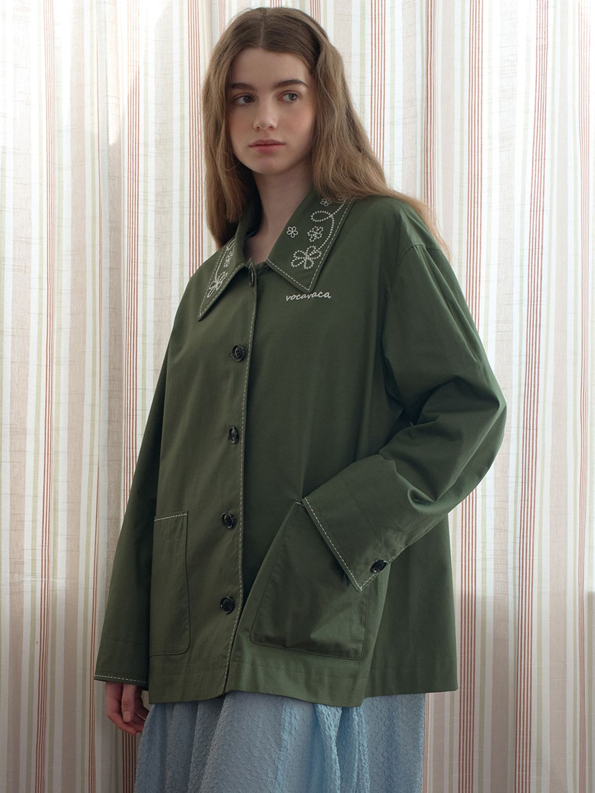 오더먼트 바이 보카바카(OTHEMENT BY VOCAVACA) Handle Embroidery Bomber Jacket ...