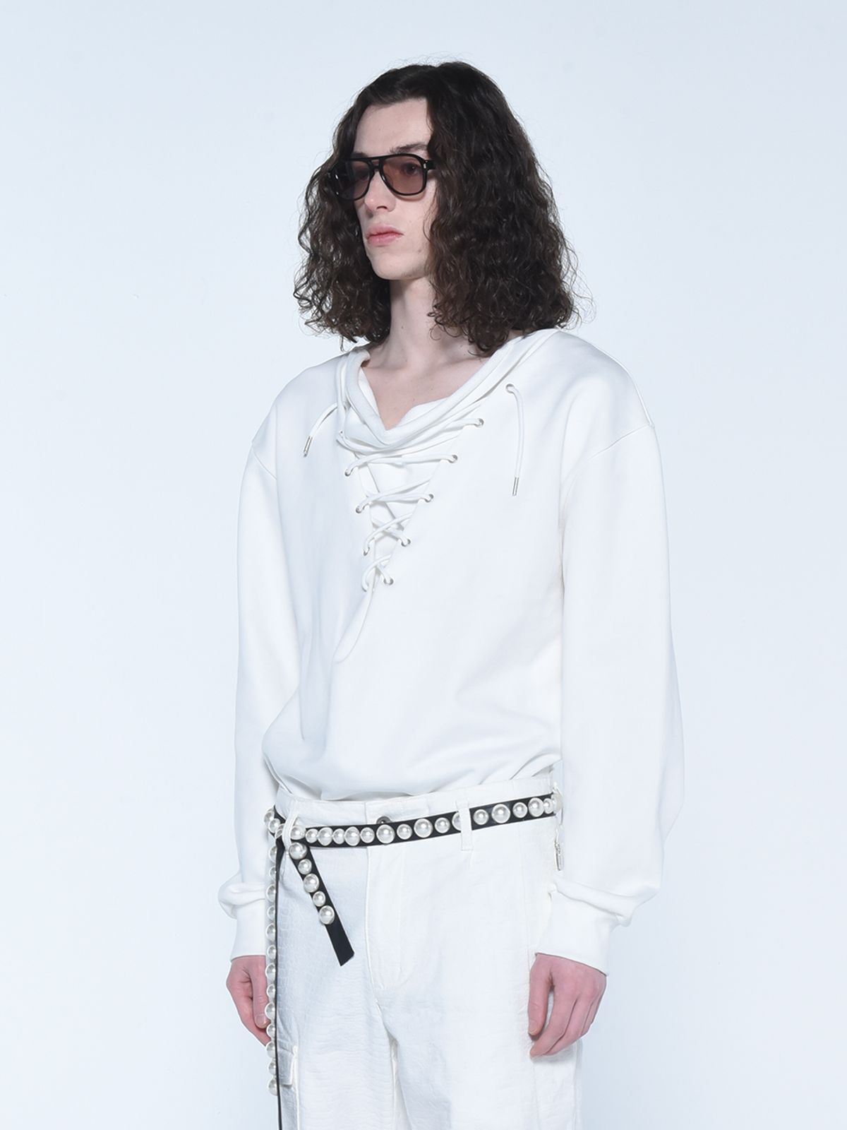 더발론(THE BALLON) MENS LACE UP SWEATSHIRT