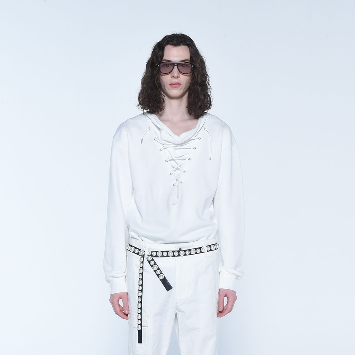 더발론(THE BALLON) MENS LACE UP SWEATSHIRT