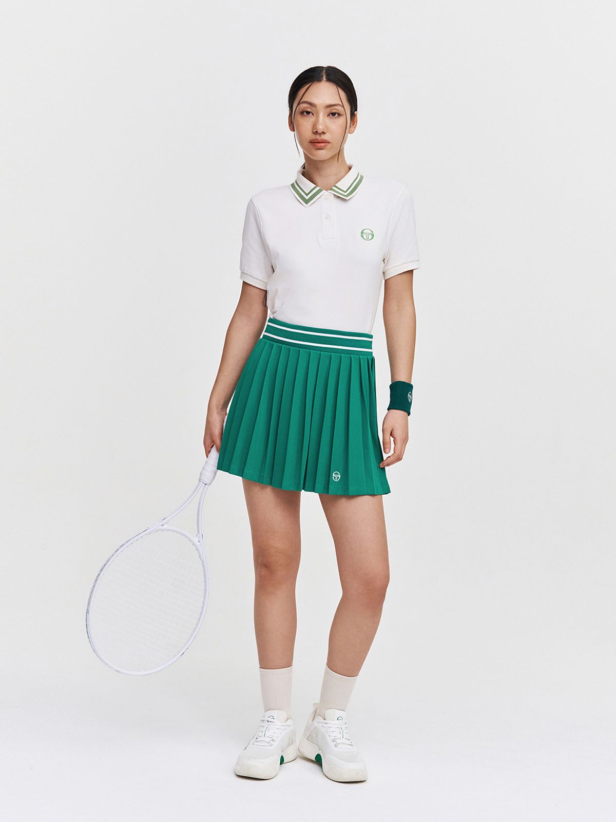세르지오 타키니(SERGIO TACCHINI) W 데일리 티핑 포인트 반팔 폴로 셔츠 (Ivory)