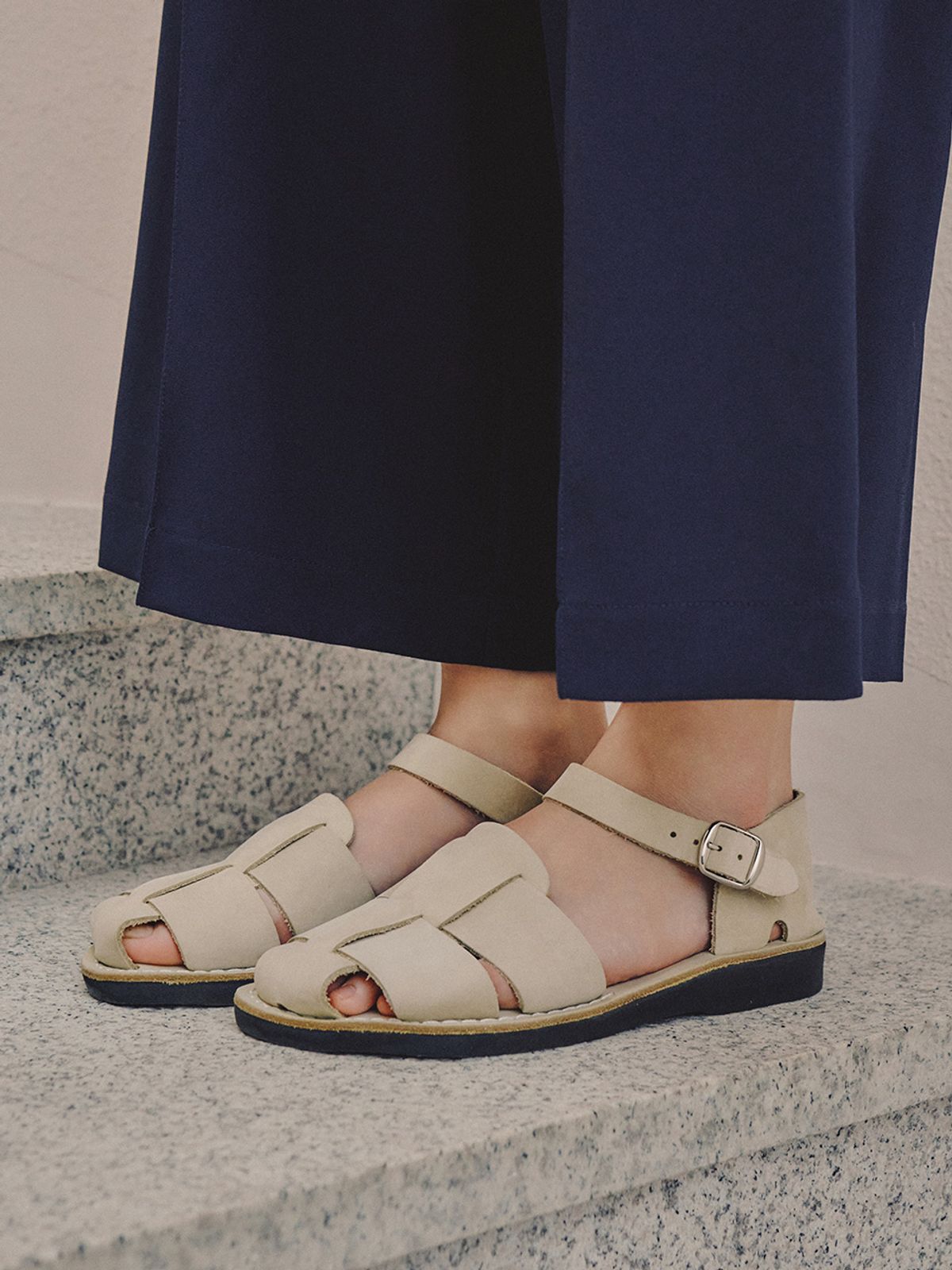 예루살렘 샌들(JERUSALEM SANDALS) 1070N GEMMA-WHITE NUBUCK (젬마 누벅)