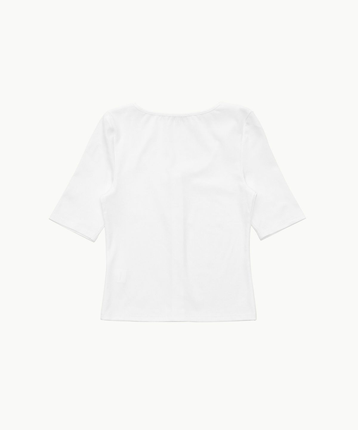 아모멘토(AMOMENTO) RIBBED BUTTON CARDIGAN TOP SET_WHITE