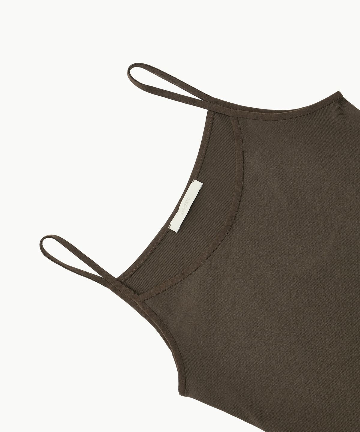 아모멘토(AMOMENTO) RIBBED SLEEVELESS TOP_BROWN