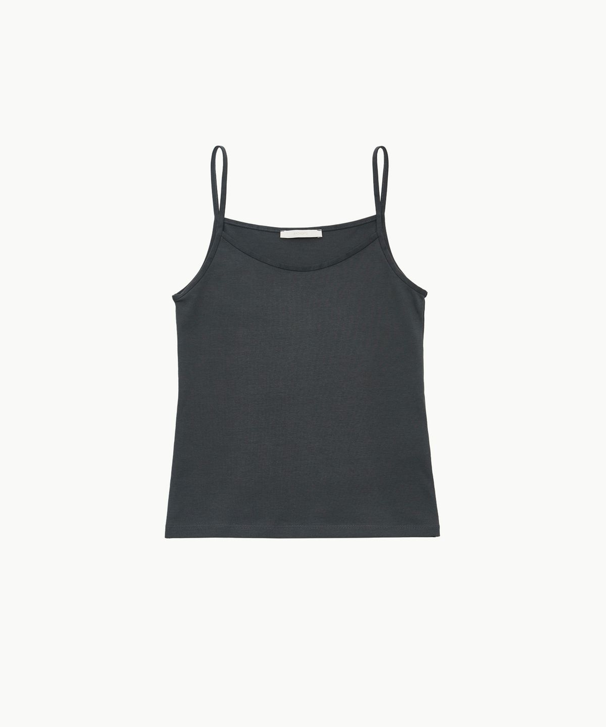 아모멘토(AMOMENTO) RIBBED SLEEVELESS TOP_CHARCOAL