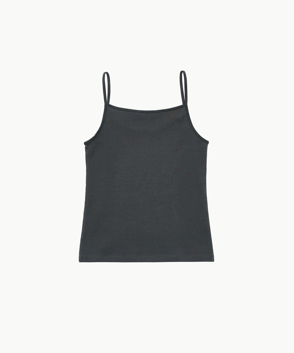 아모멘토(AMOMENTO) RIBBED SLEEVELESS TOP_CHARCOAL
