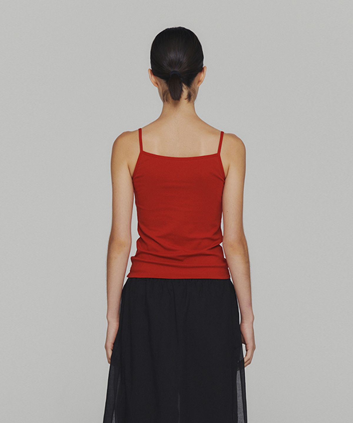 아모멘토(AMOMENTO) RIBBED SLEEVELESS TOP_RED