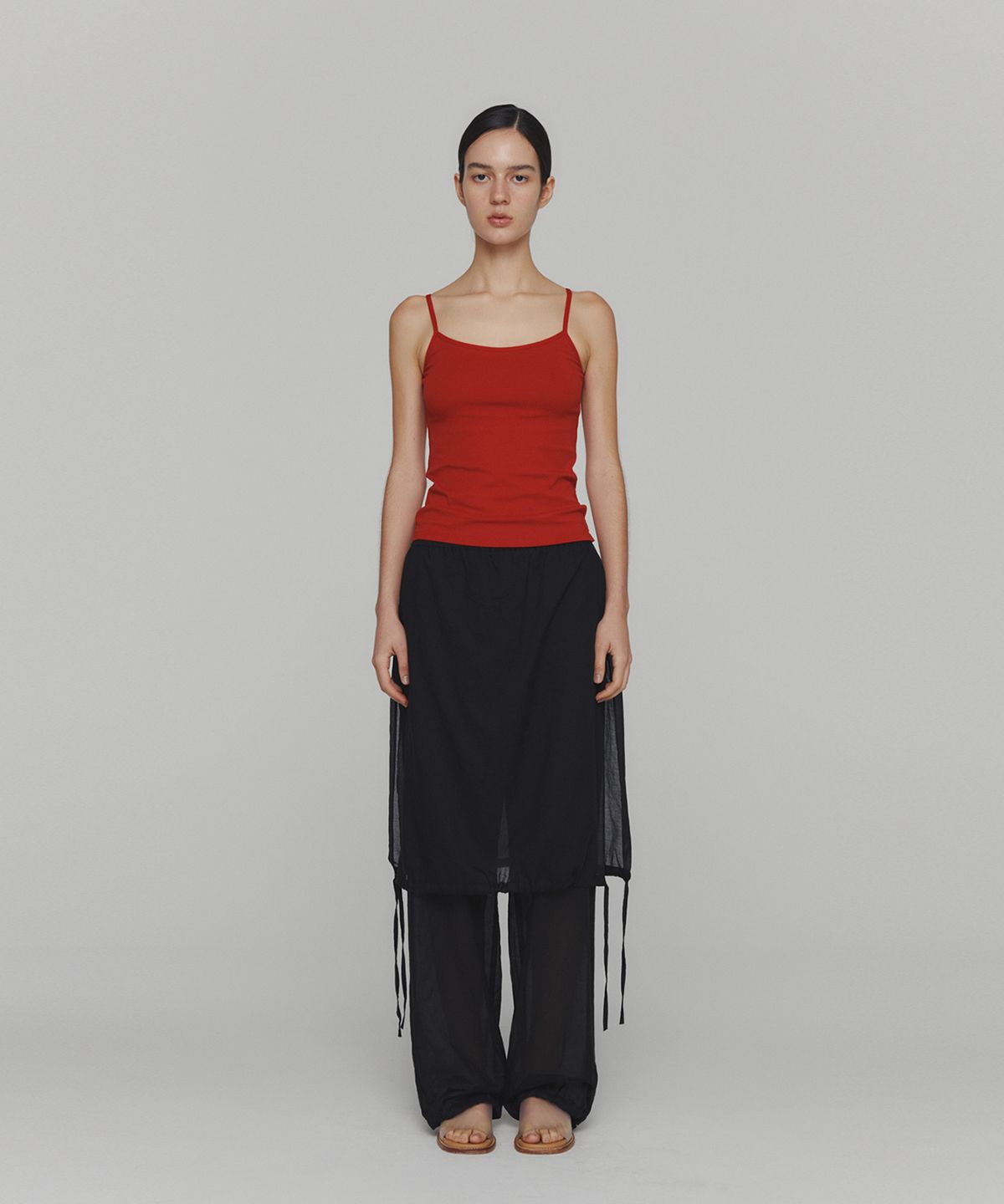아모멘토(AMOMENTO) RIBBED SLEEVELESS TOP_RED