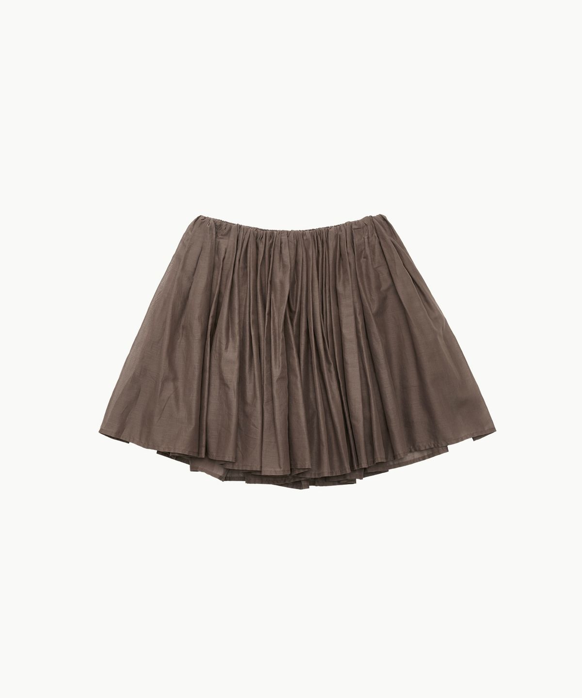아모멘토(AMOMENTO) COTTON SHIRRING BANDING SKORTS_BROWN