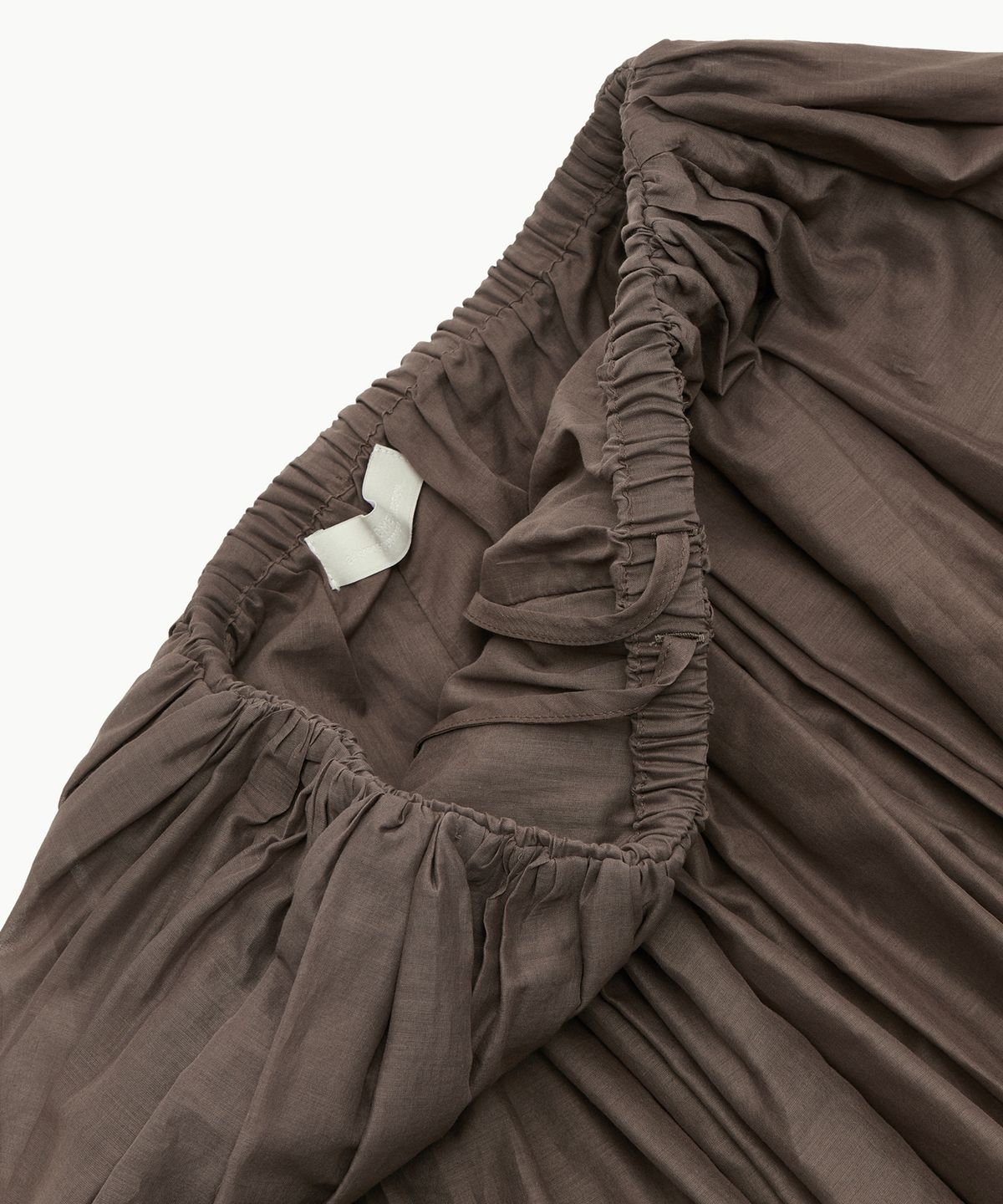 아모멘토(AMOMENTO) COTTON SHIRRING BANDING SKORTS_BROWN