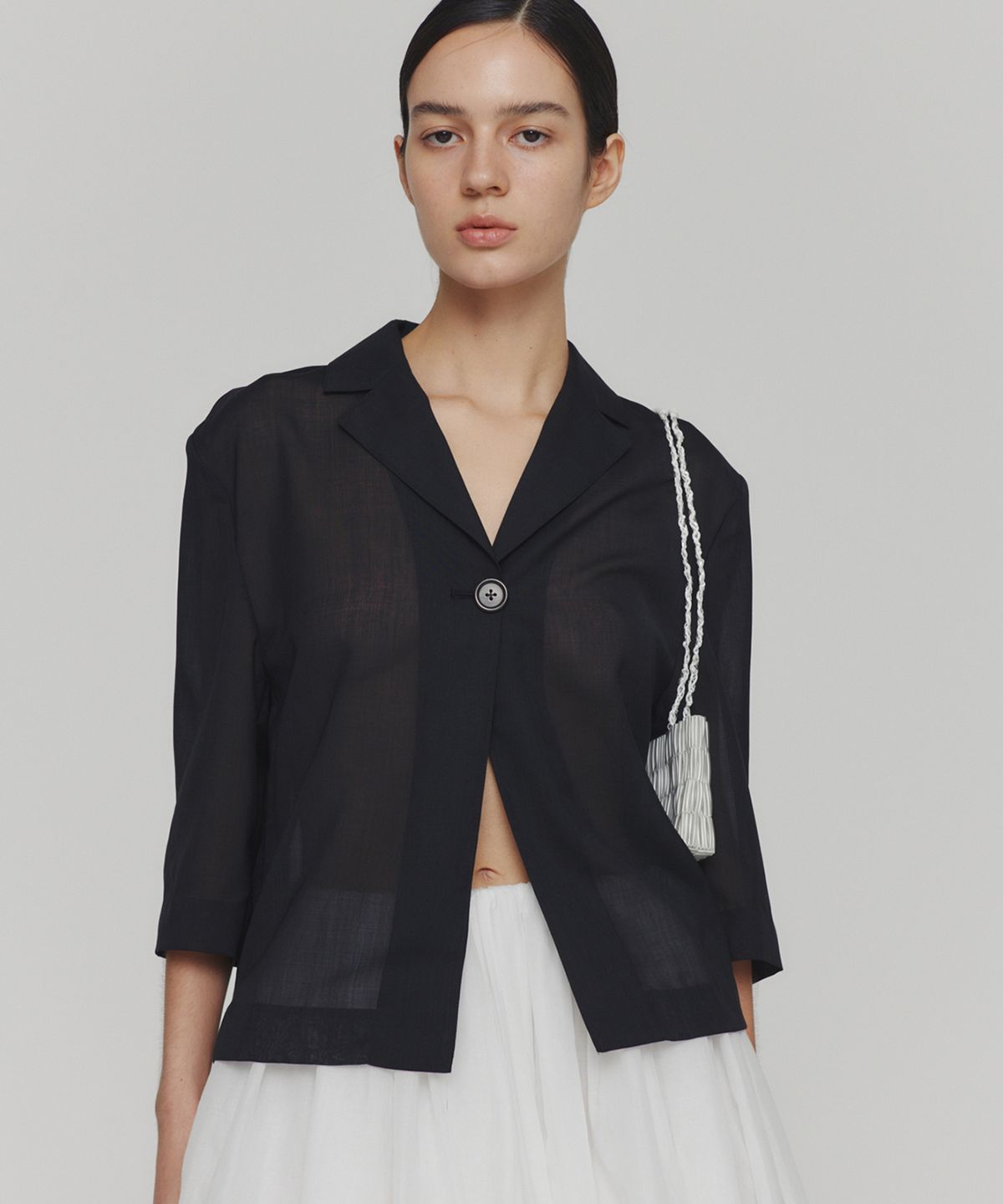 아모멘토(AMOMENTO) COTTON SHIRRING BANDING SKORTS_WHITE