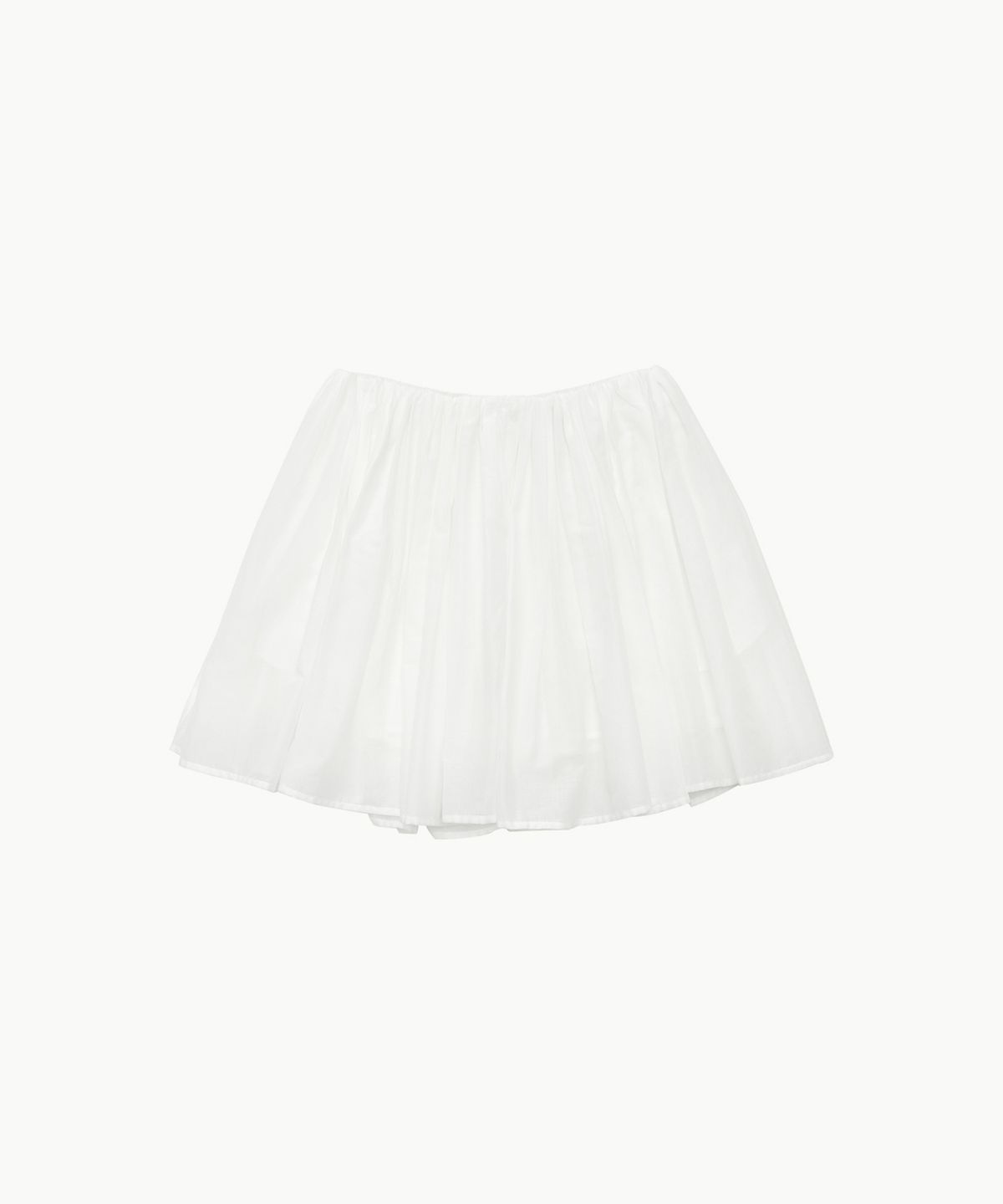 아모멘토(AMOMENTO) COTTON SHIRRING BANDING SKORTS_WHITE