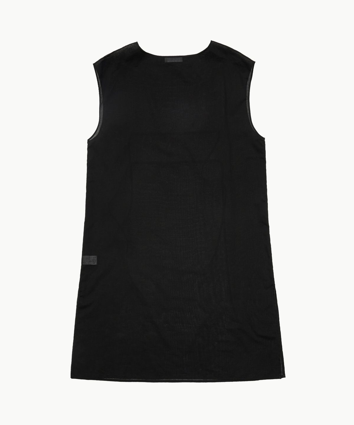 아모멘토(AMOMENTO) SHEER DRAWSTRING DRESS_BLACK