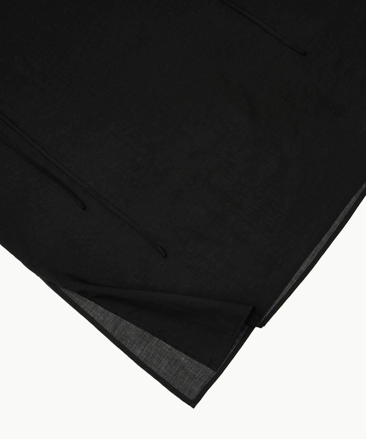 아모멘토(AMOMENTO) SHEER DRAWSTRING DRESS_BLACK