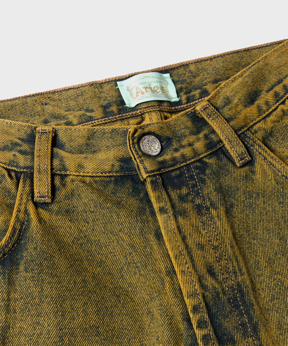 에리즈 얼라이즈(ARIES) (U) 애시드 워시 배튼 진 골드 ACID WASH BATTEN JEAN GOLD