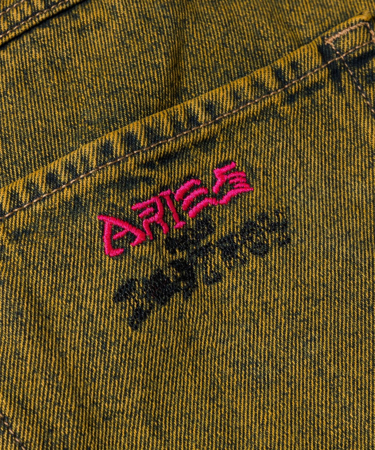에리즈 얼라이즈(ARIES) (U) 애시드 워시 배튼 진 골드 ACID WASH BATTEN JEAN GOLD