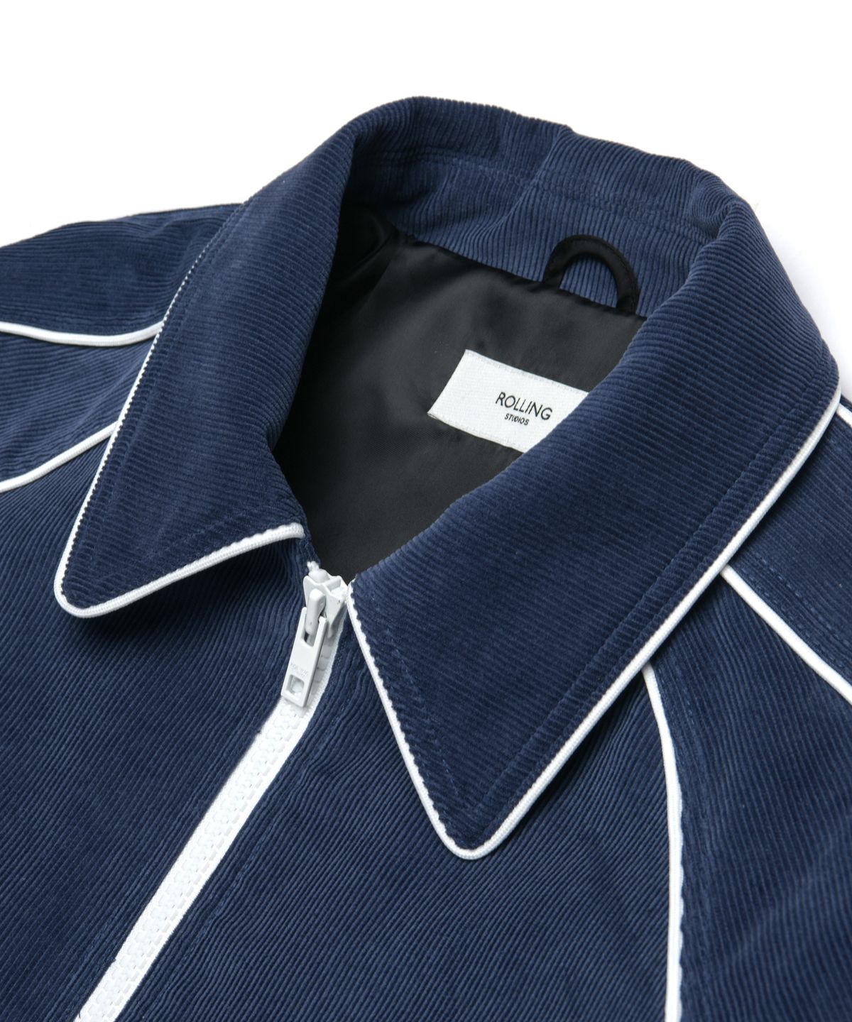 롤링스튜디오(ROLLINGSTUDIOS) PIPED BLOUSON JACKET CORDUROY NAVY