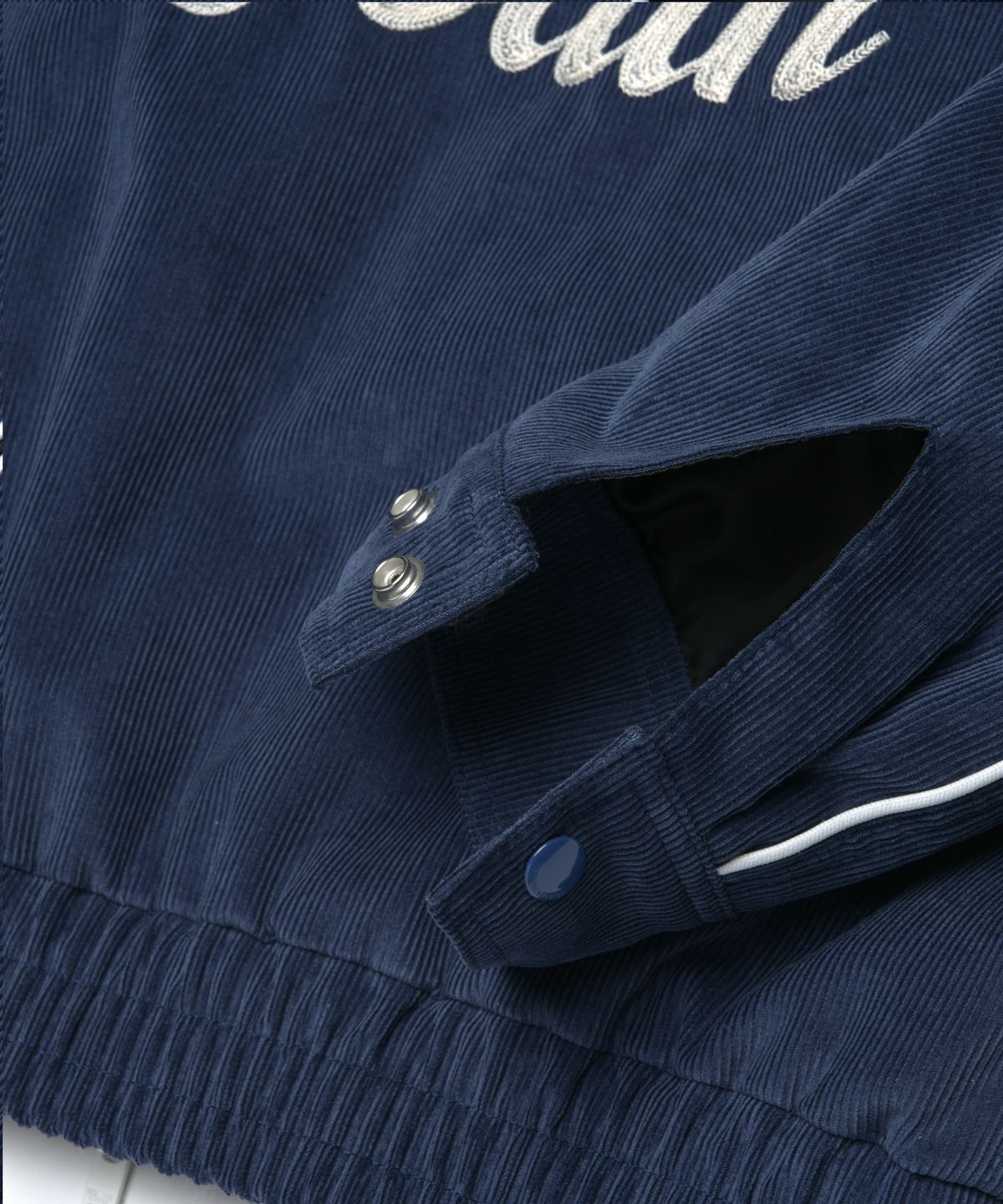 롤링스튜디오(ROLLINGSTUDIOS) PIPED BLOUSON JACKET CORDUROY NAVY