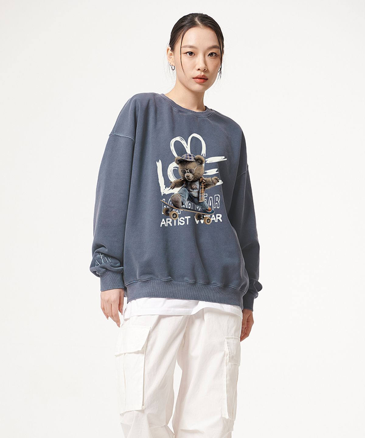 아티스트웨어(ARTISTWEAR) [ATW] 보드베어 피그먼트 맨투맨
