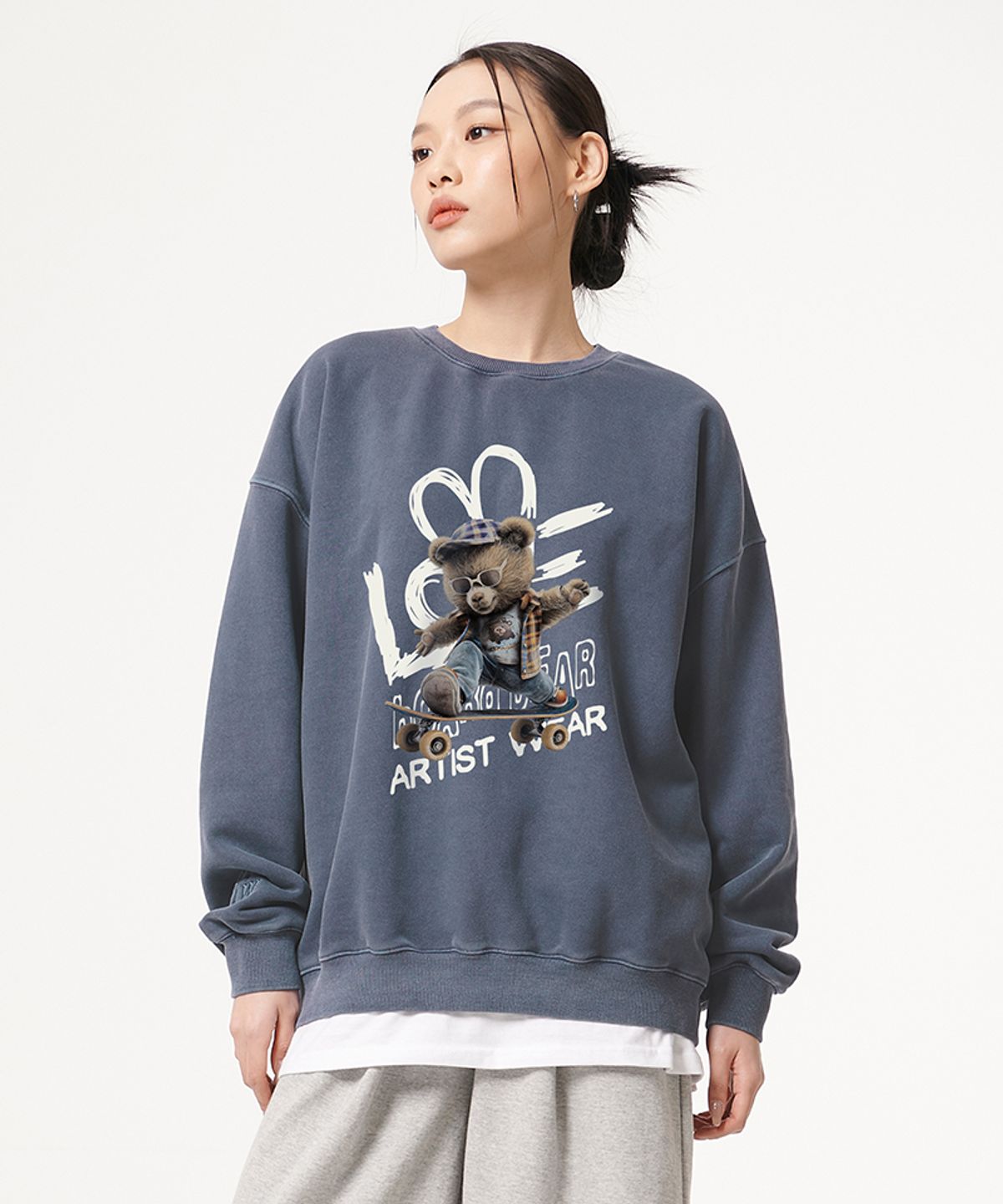 아티스트웨어(ARTISTWEAR) [ATW] 보드베어 피그먼트 맨투맨