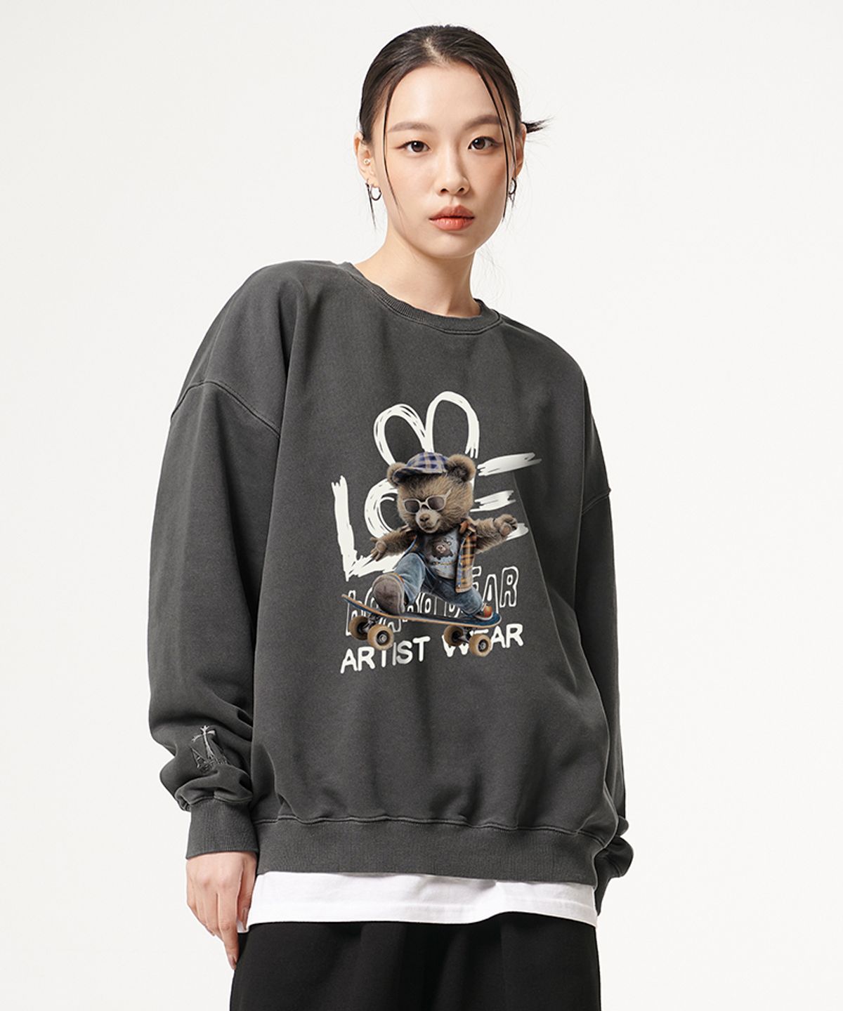 아티스트웨어(ARTISTWEAR) [ATW] 보드베어 피그먼트 맨투맨