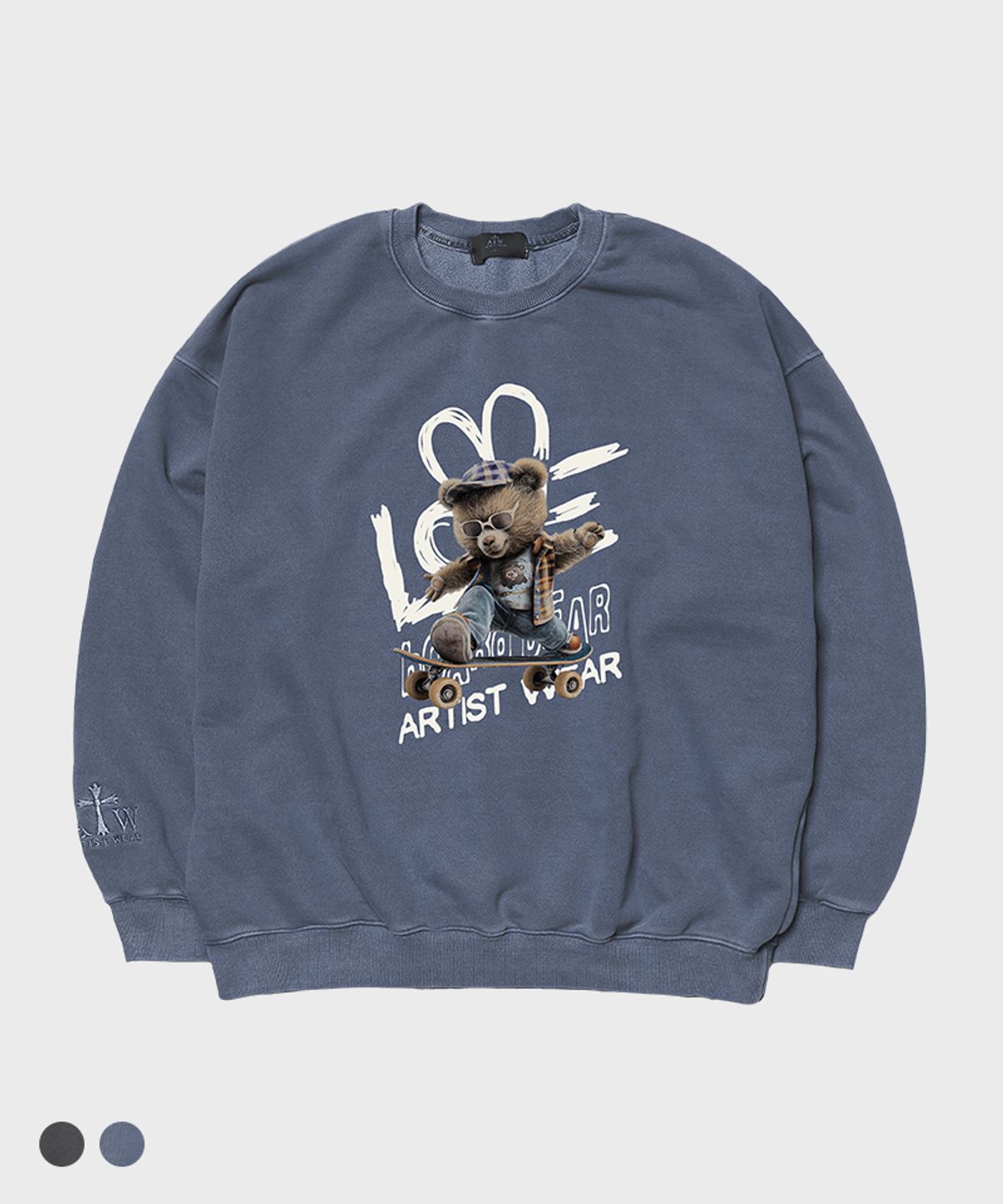 아티스트웨어(ARTISTWEAR) [ATW] 보드베어 피그먼트 맨투맨