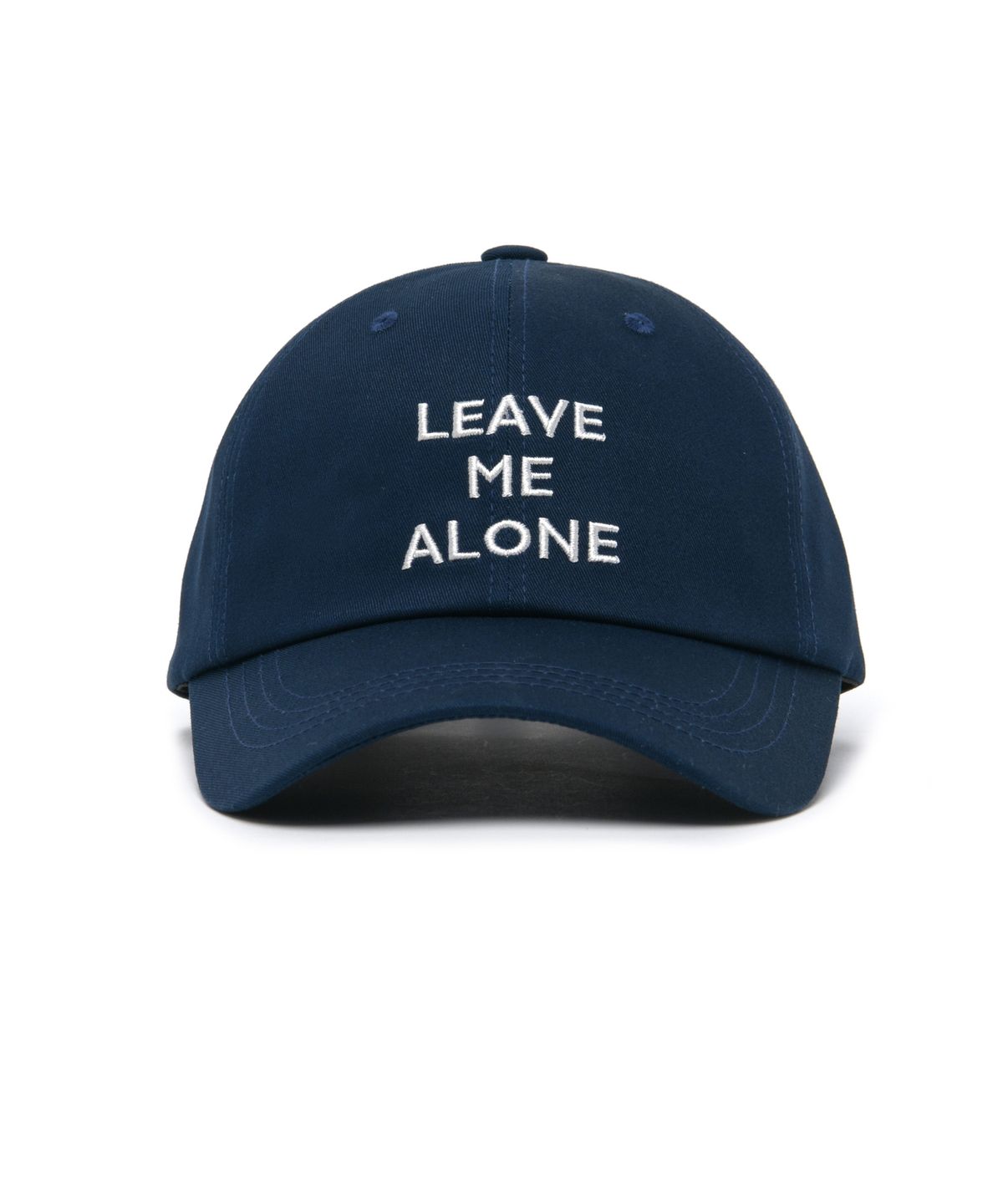 롤링스튜디오(ROLLINGSTUDIOS) LEAVE ME ALONE EMBROIDERED BALL CAP NAVY