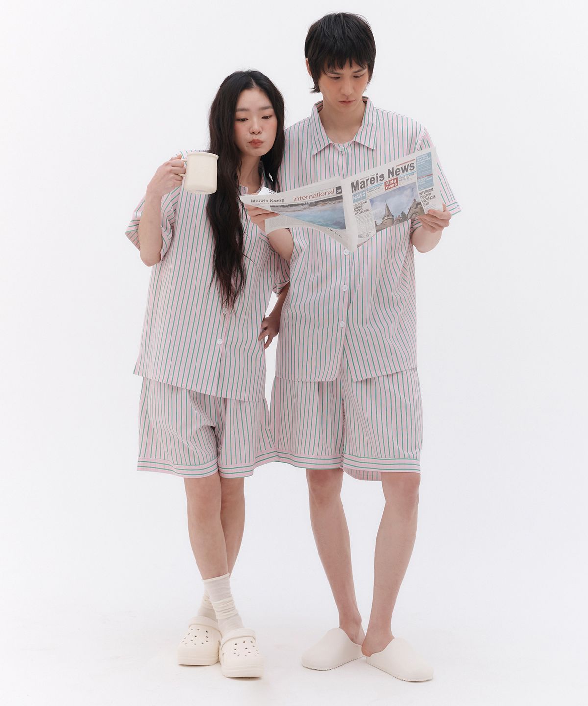 오프아워(OFFHOUR) 자이푸르 반팔 잠옷 세트