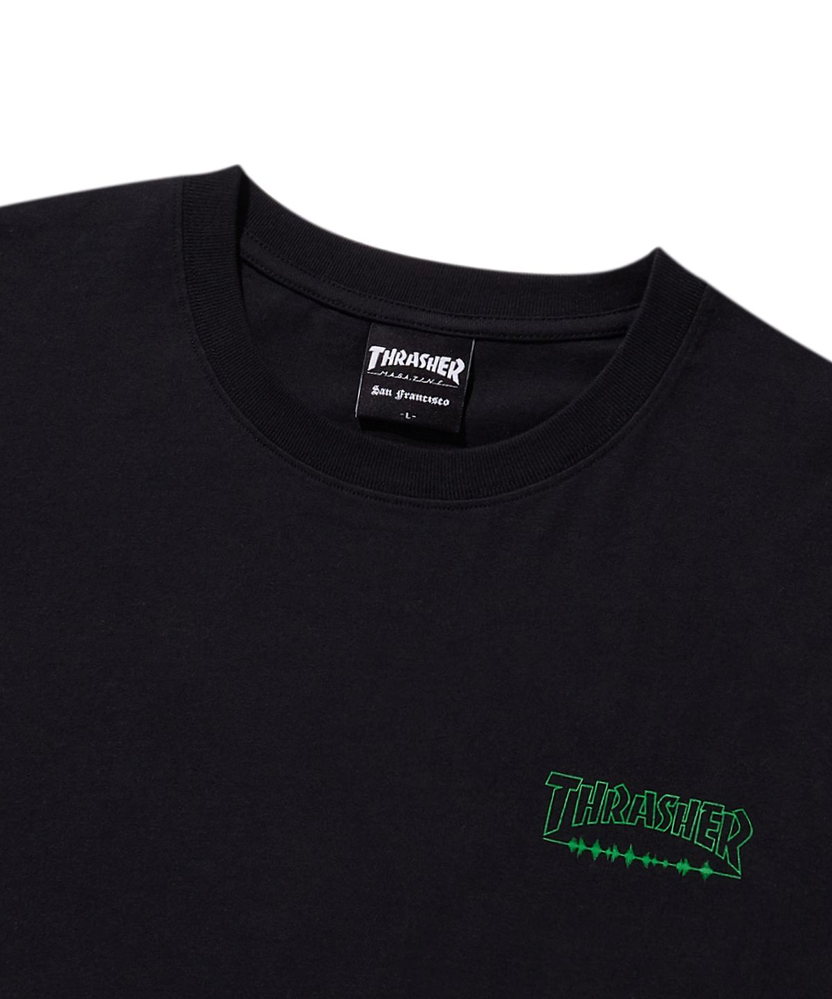 트레셔(THRASHER) 소나 레이더 그래픽 반팔 티셔츠 블랙