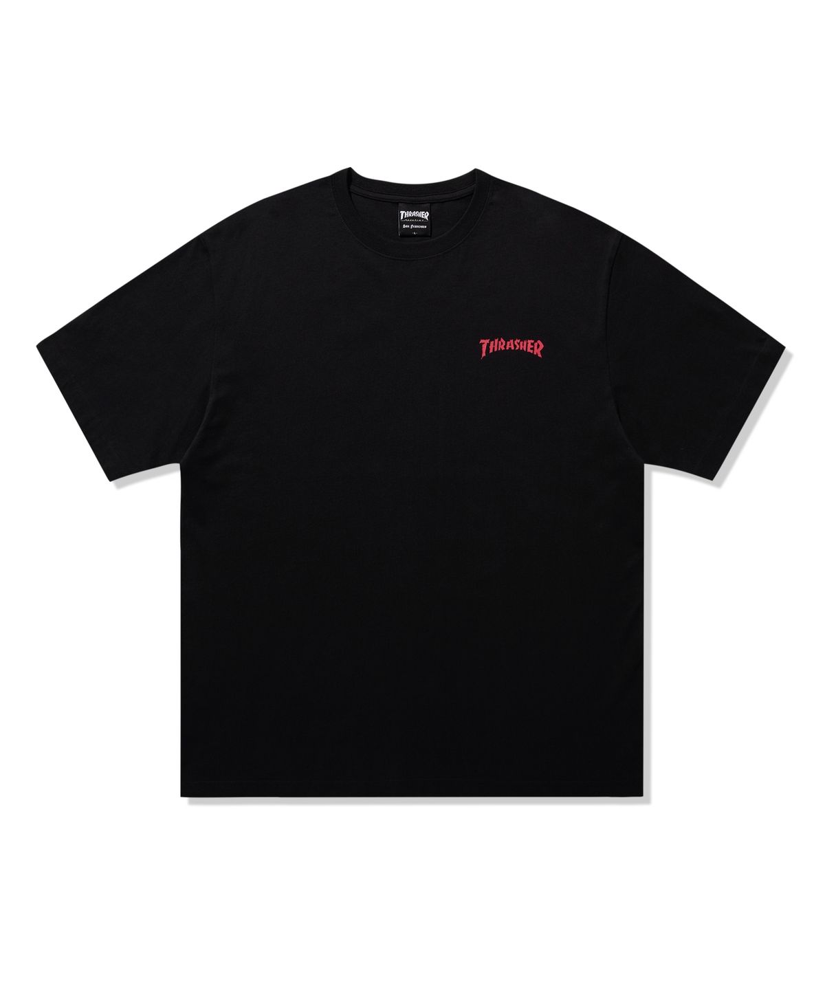 트레셔(THRASHER) 번 잇 다운 그래픽 반팔 티셔츠 블랙