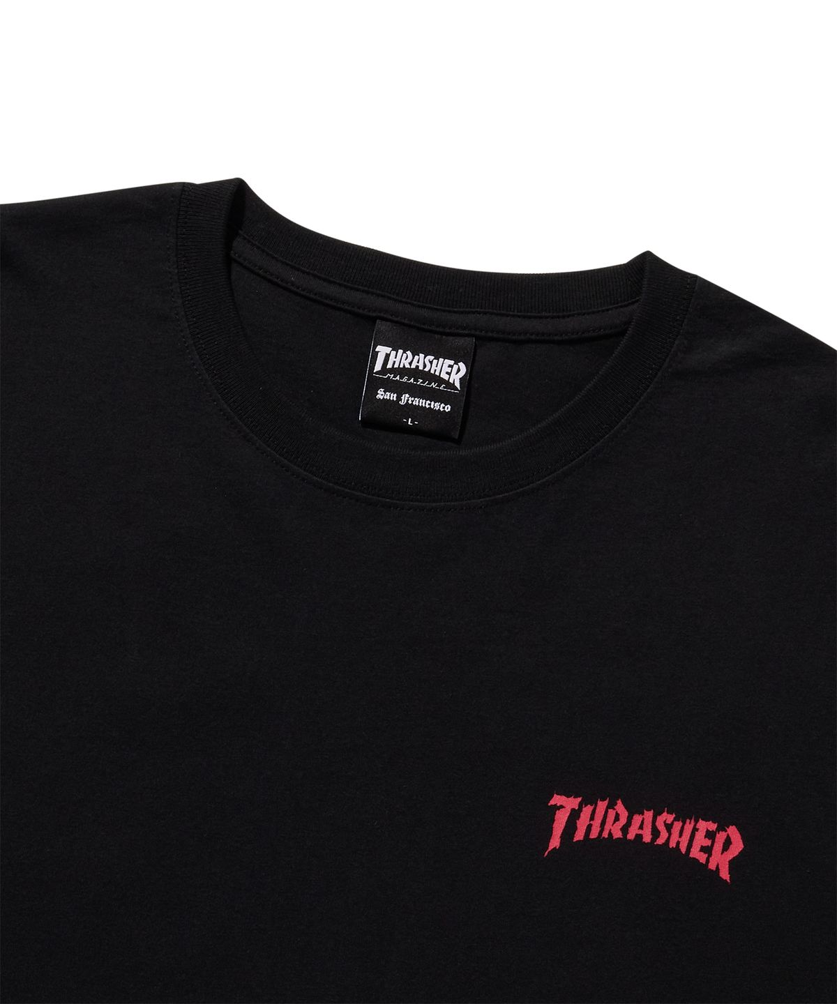 트레셔(THRASHER) 번 잇 다운 그래픽 반팔 티셔츠 블랙