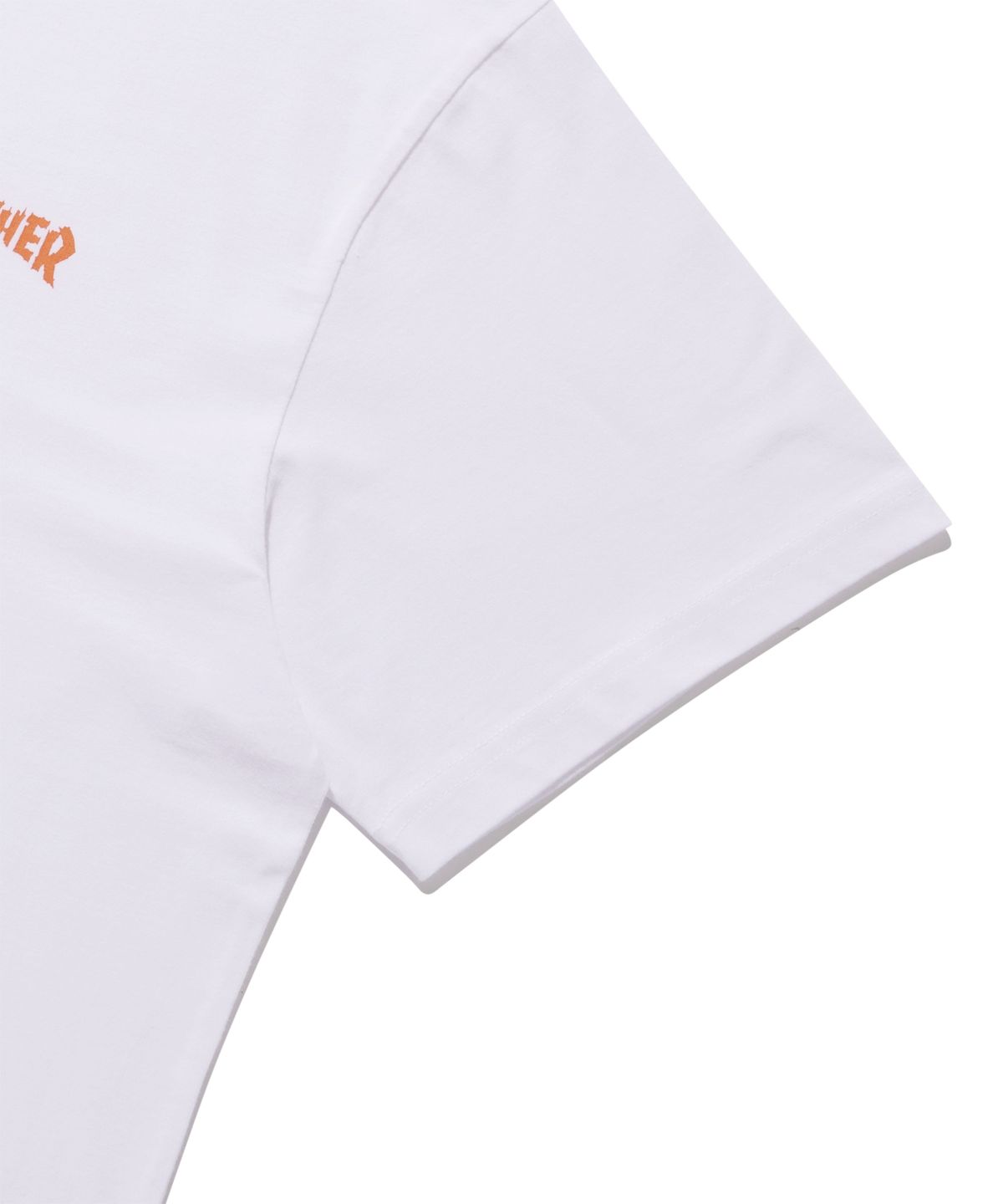 트레셔(THRASHER) 번 잇 다운 그래픽 반팔 티셔츠 화이트