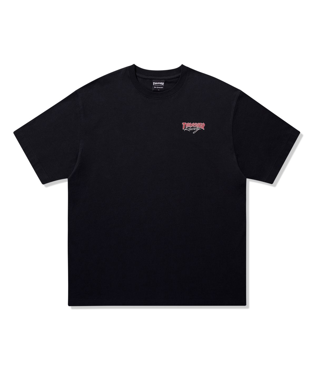 트레셔(THRASHER) 레이스 카 그래픽 반팔 티셔츠 블랙