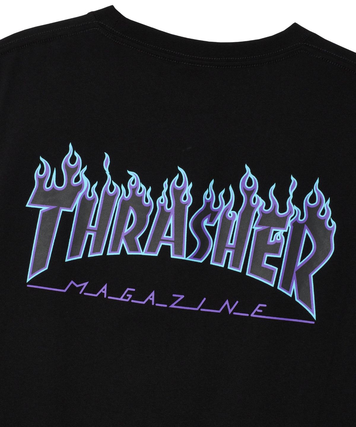 트레셔(THRASHER) 백 플레임 슬리브리스 블랙