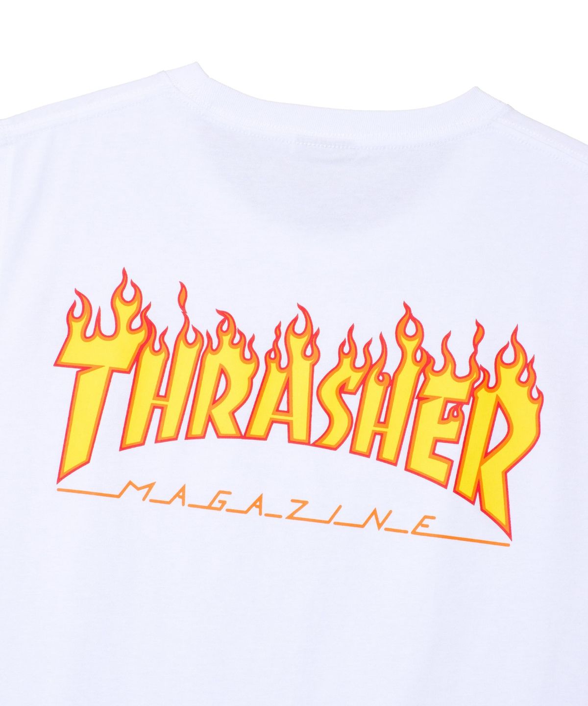 트레셔(THRASHER) 백 플레임 슬리브리스 화이트