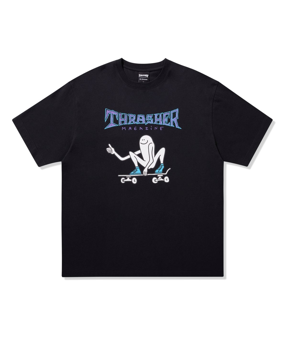 트레셔(THRASHER) 텀즈업 반팔 티셔츠 블랙