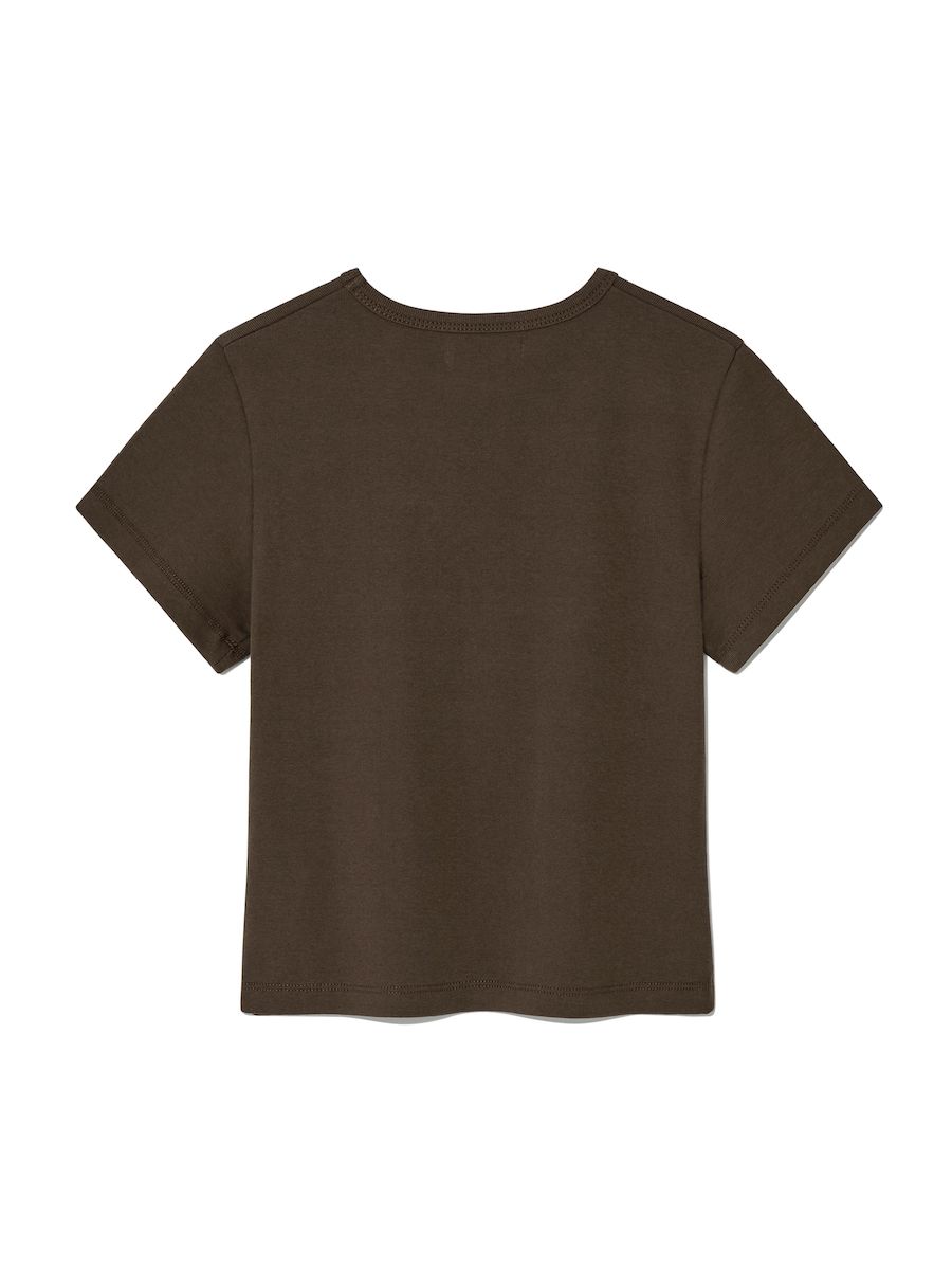 MUSINSA | GLOWNY G BABY TEE (BROWN)