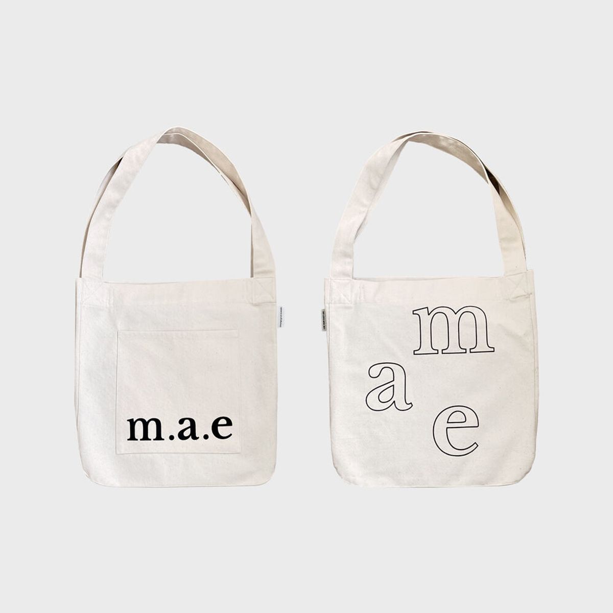 무쿠앤에보니(MUCU AND EBONY) m.a.e Logo Bag _ Cream