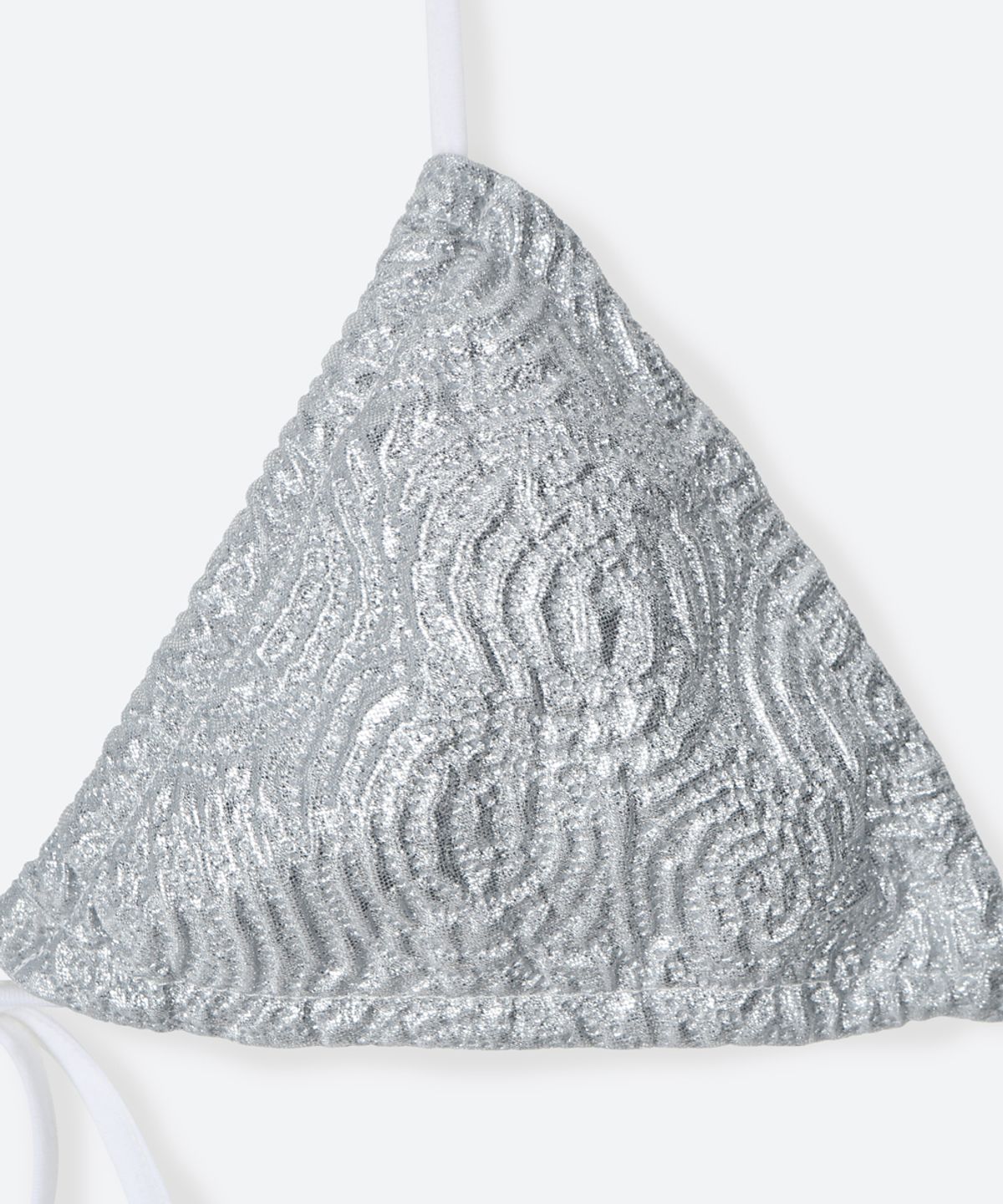 문선(MOONSUN) Flor Metallic Bra / Silver Flower